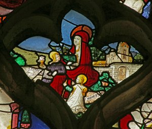 Window depicting Mary Salome and her Two Children: Saint John and Saint James by French School